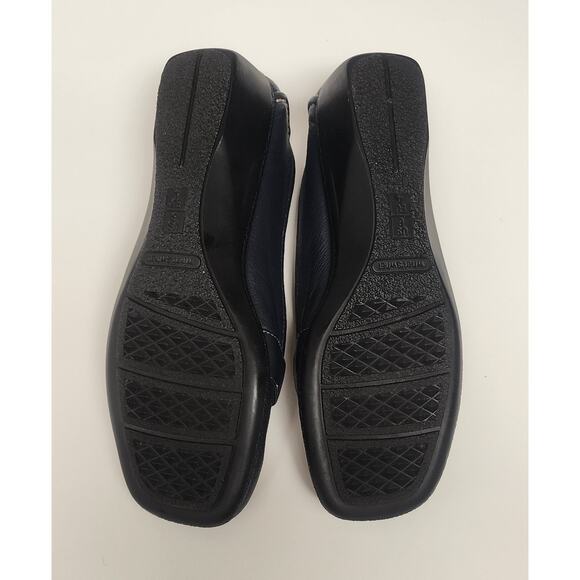 What's What By Aerosoles Low Wedge Slip On Loafer Shoes Color Blue Size 6M - Picture 4 of 11